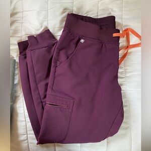 Figs Women’s Zamora Jogger Scrub pant, deep purple, medium petite